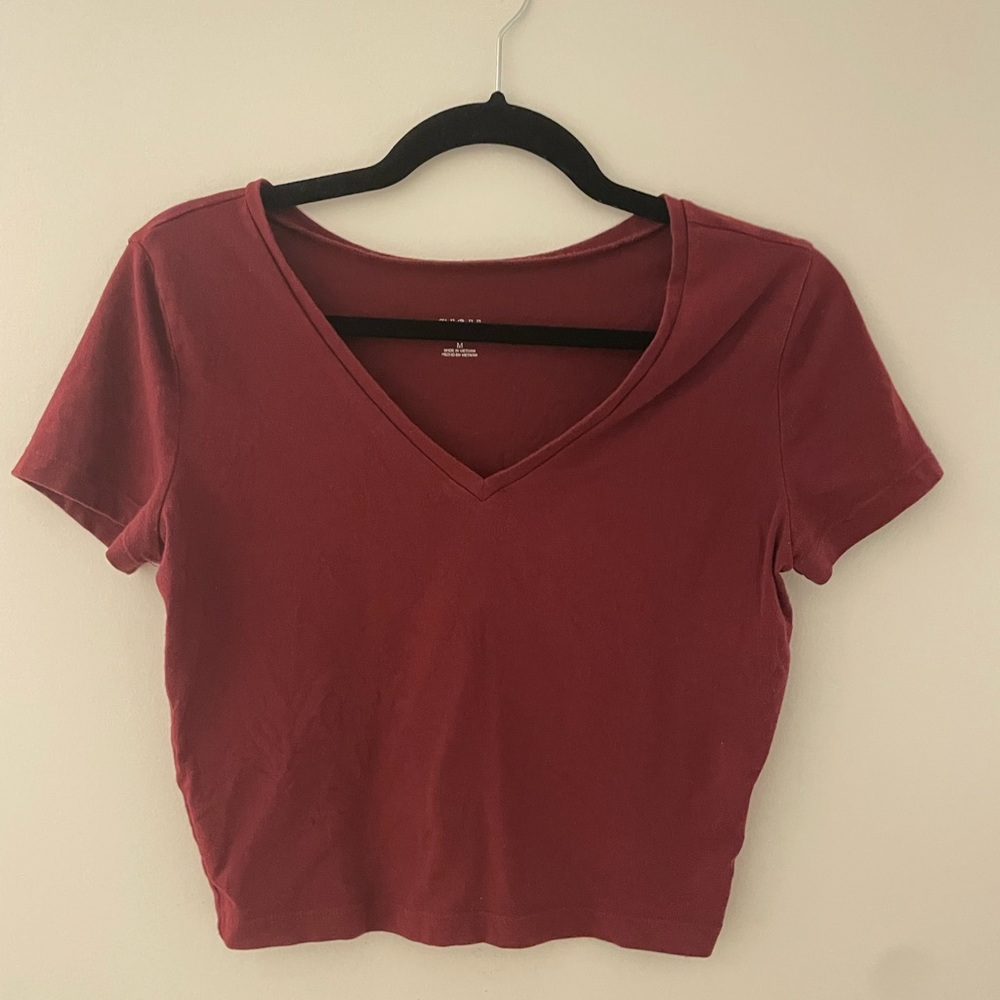 Teens Red Cropped Top